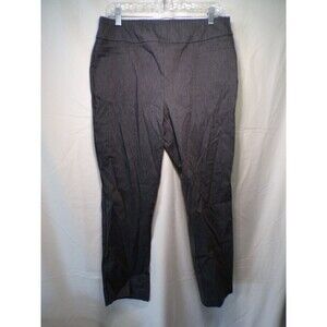 Kim Rogers Women's 12P Petite Short Gray Tummy Control Pull On Dress Pants